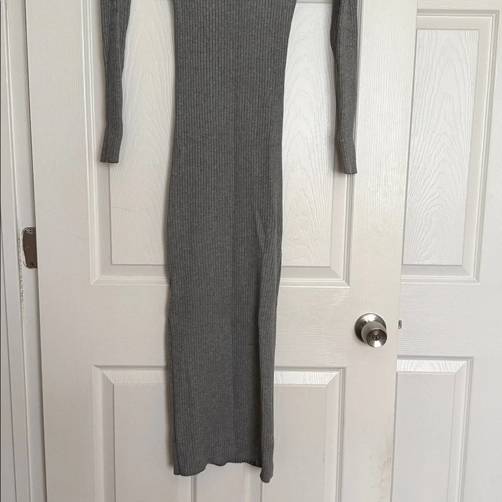Dynamite Gray Knit Midi Dress XS